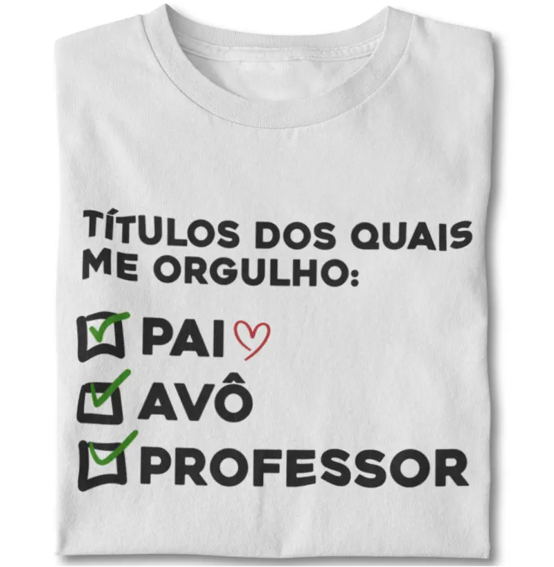 Títulos dos quais me orgulho - Pai, Avô e Professor.
