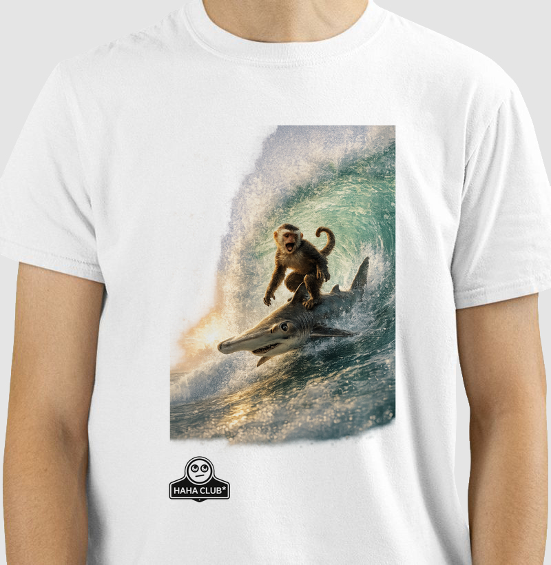 Camiseta Macaco-Prego e Tubarão-Martelo
