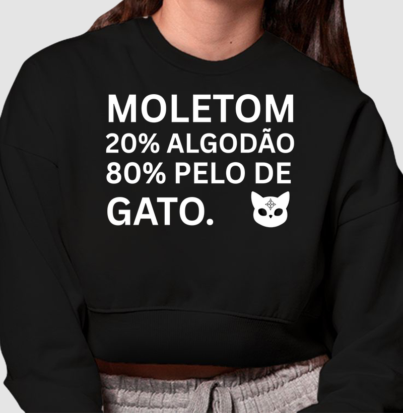 80% Pelo de Gato (Cropped Moletom)