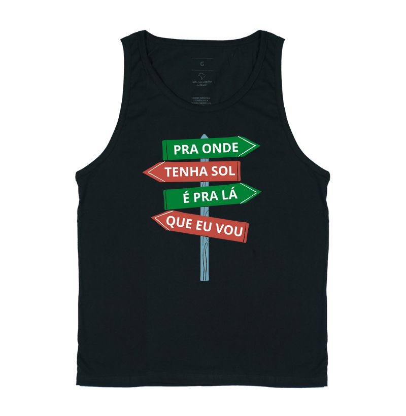 Camiseta Placa Viagem - Para Onde