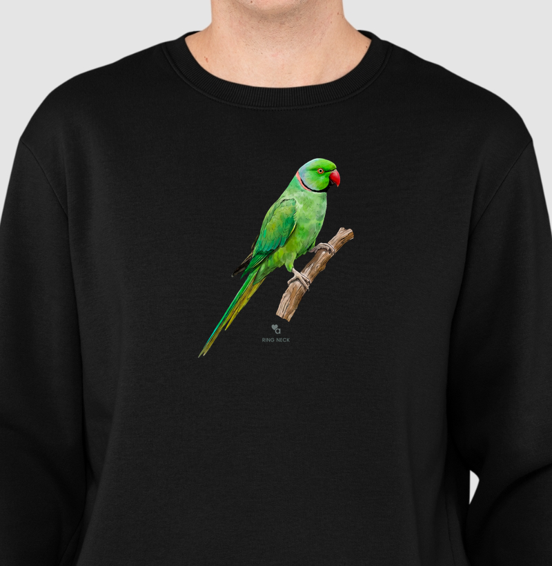 Aves - Ring Neck Verde - Moletom Suéter
