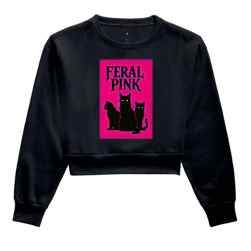 Cropped Moletom FERAL PINK