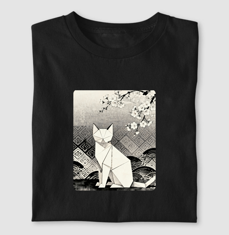 Gato Origami e Cerejeira