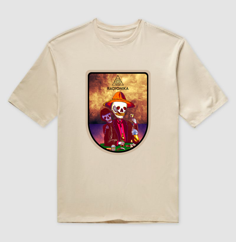 Camiseta Alcoholic Calavera | Rolê no Submundo | Oversized