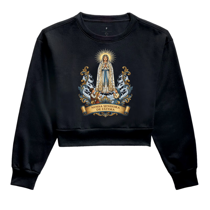 Nossa Senhora de Fátima - Cropped Moletom