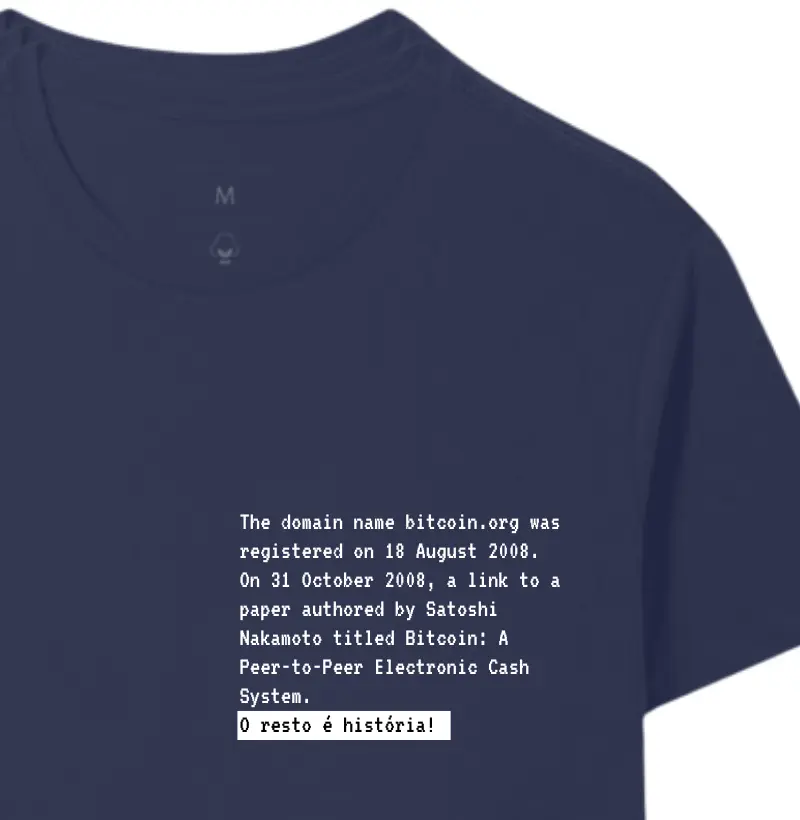 Camiseta O Resto e Historia Bitcoin - 21Million