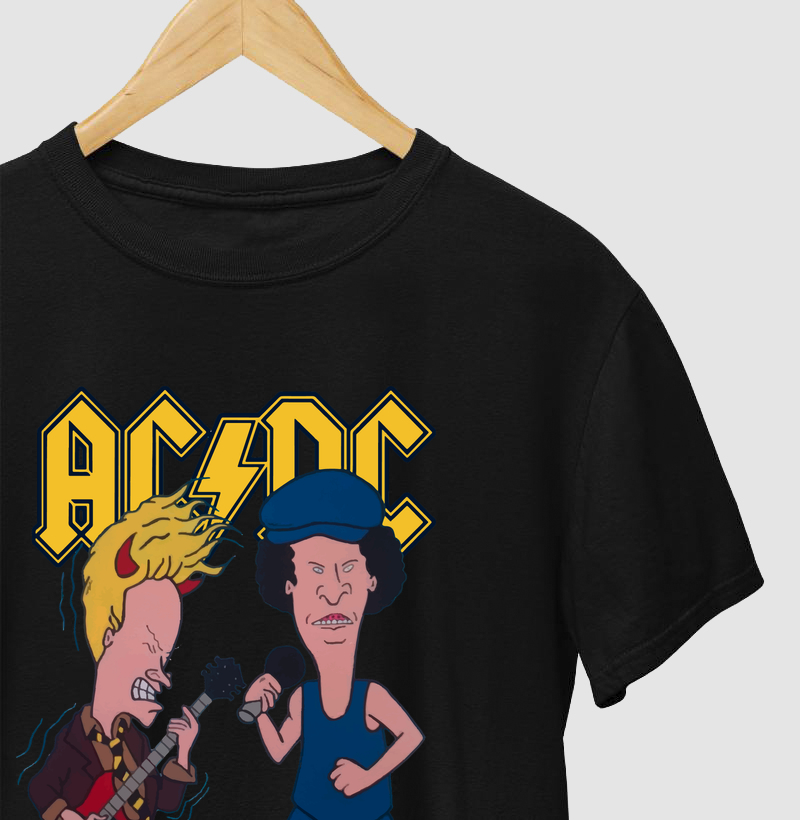 Camiseta Beavis & Butt-Head como AC/DC