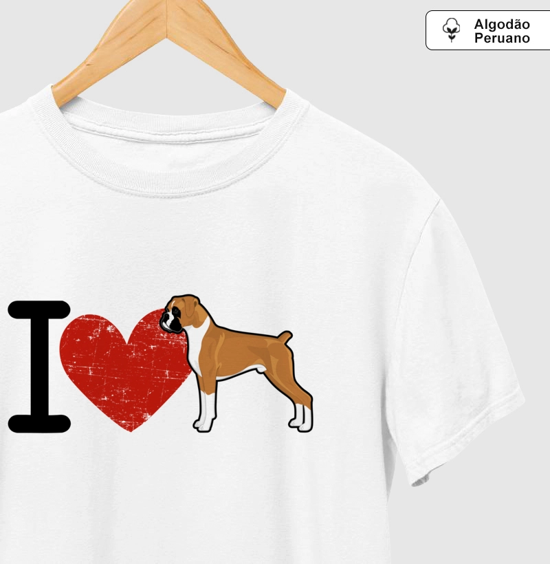 Camiseta Algodão Peruano Boxer I Love