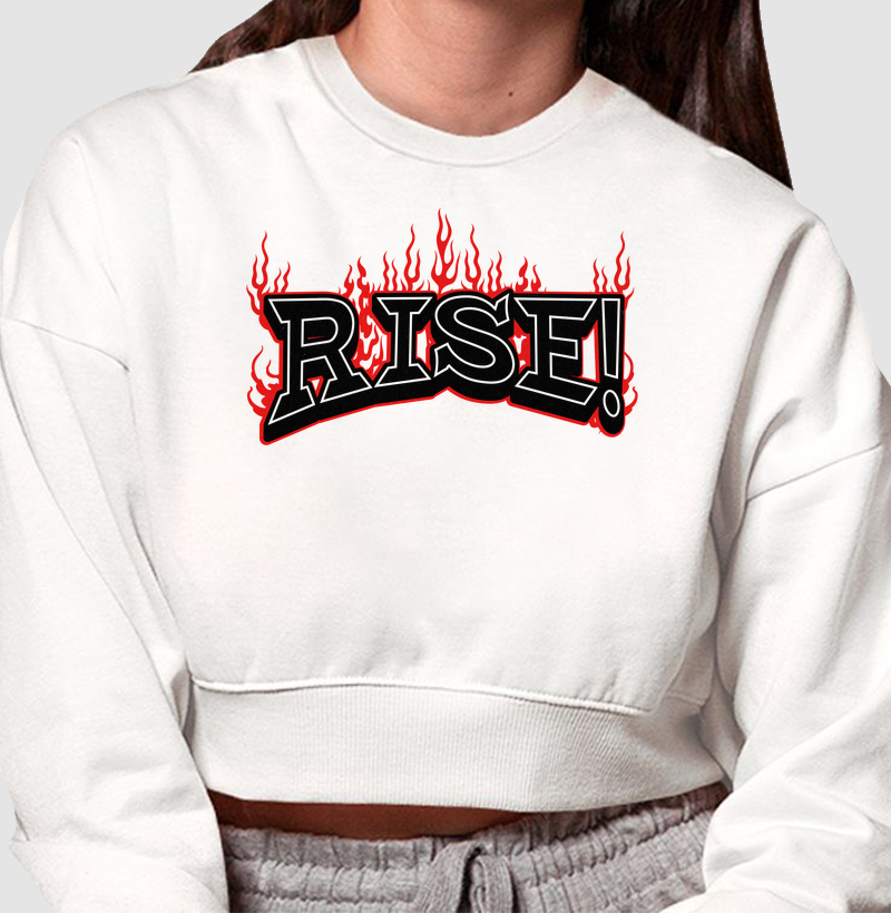 Cropped Moletom Rise! Streetwear Básica Premium – Moda Urbana