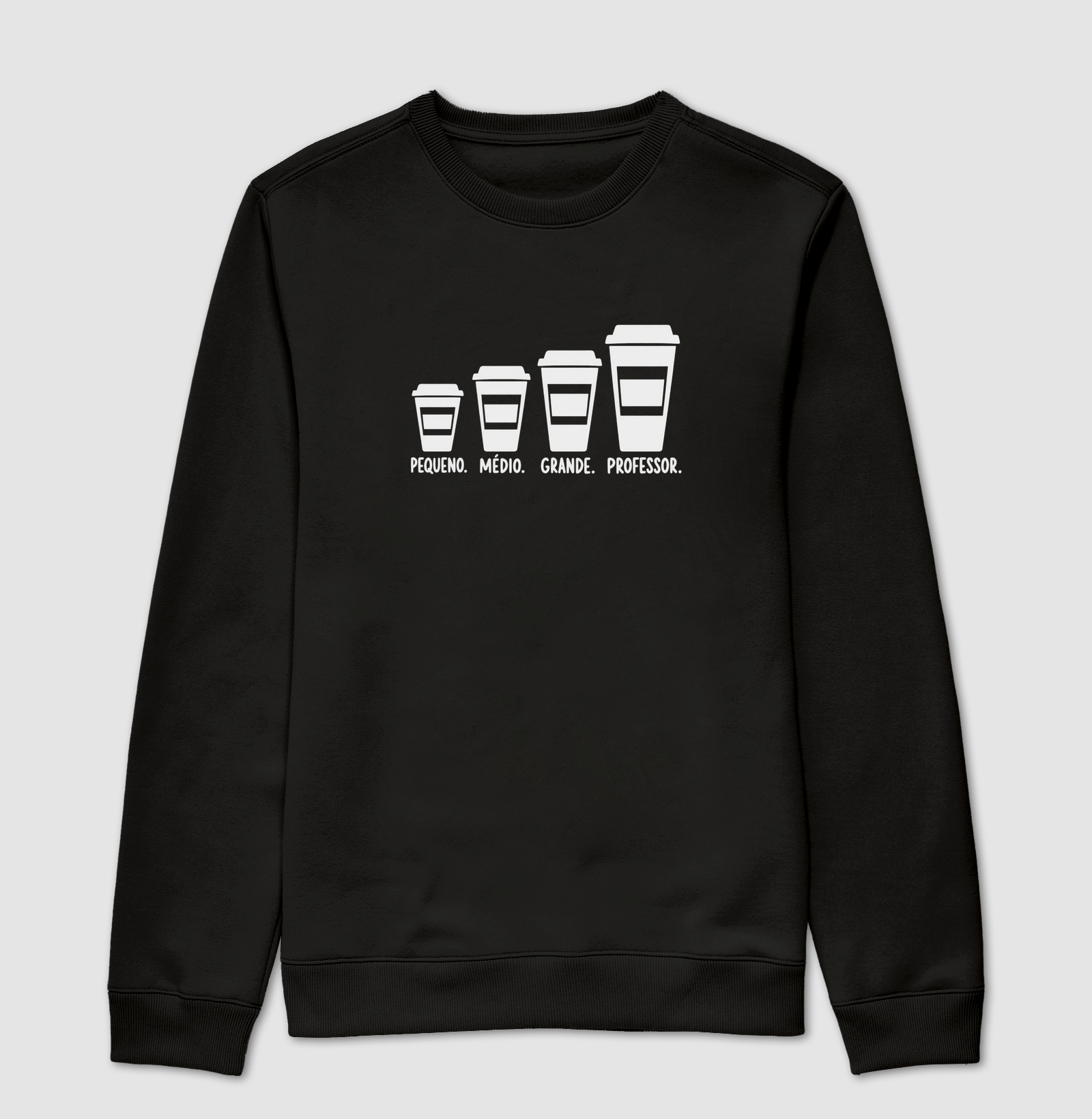 Tamanhos de café de professor - Suéter Moletom