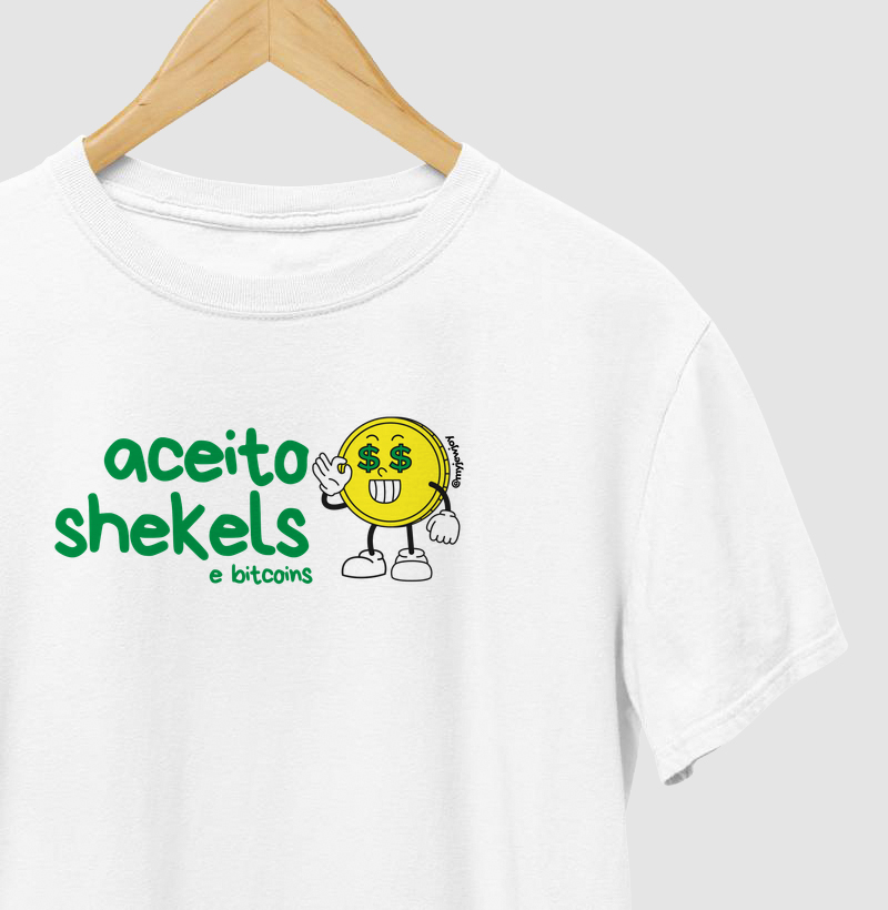 Aceito shekels e bitcoins