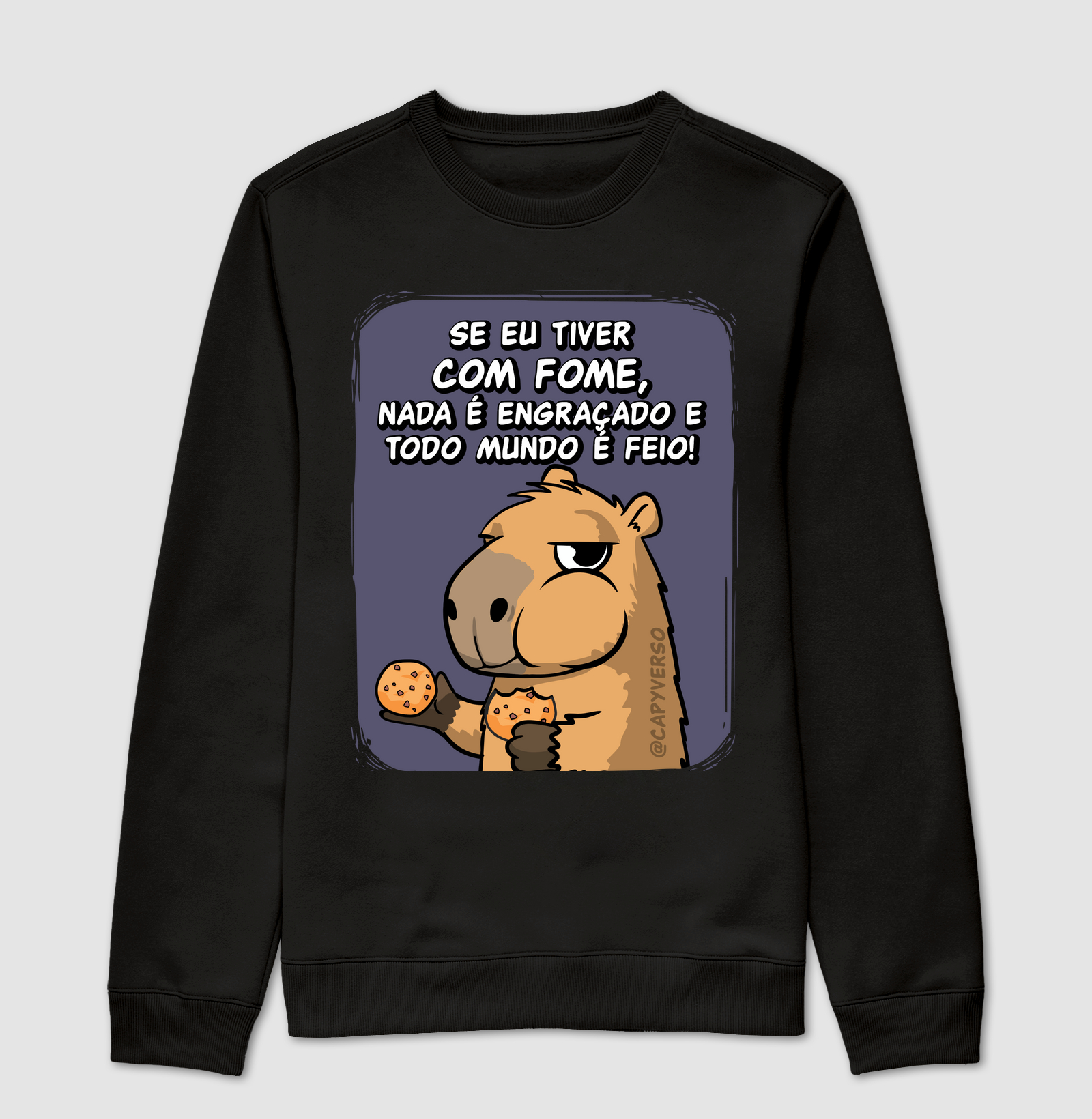 Camiseta Capivara com fome - Suéter Moletom