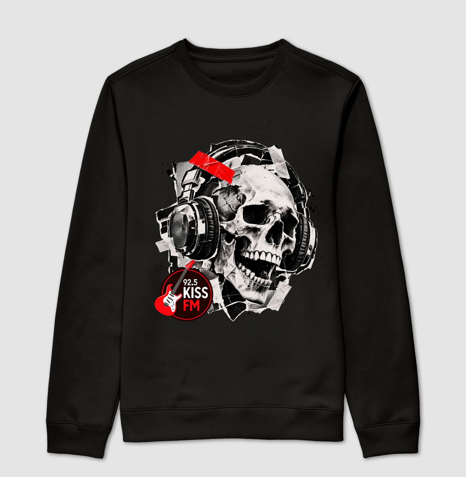 Kiss FM Skull - Suéter Moletom
