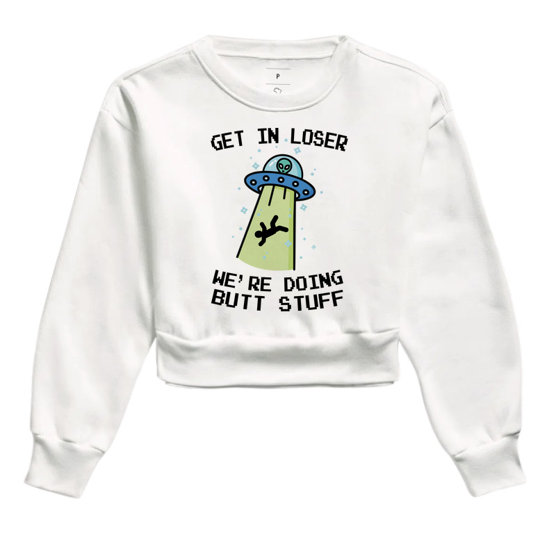 Cropped Moletom Alien stuff