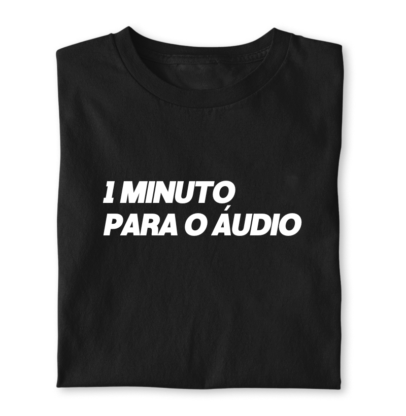 1 minuto para o áudio