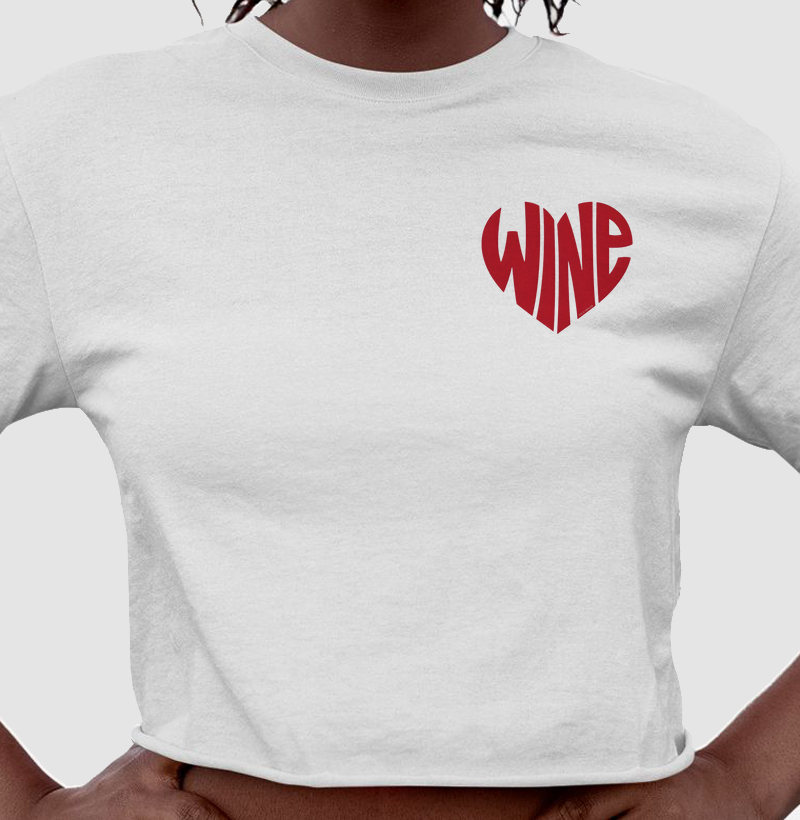 Coração WINE - Vermelho -> bolso