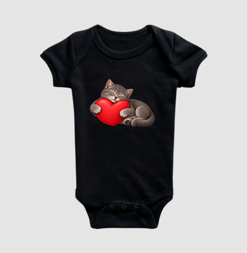 Gatinho Carinhoso - Body Infantil