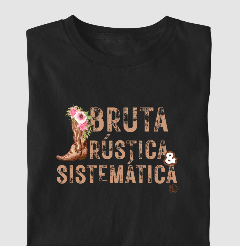 Camiseta bruta, rústica e sistemática