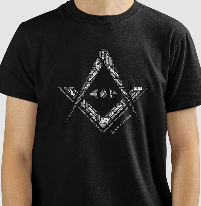 Camiseta maçônica - Esqudro palavras