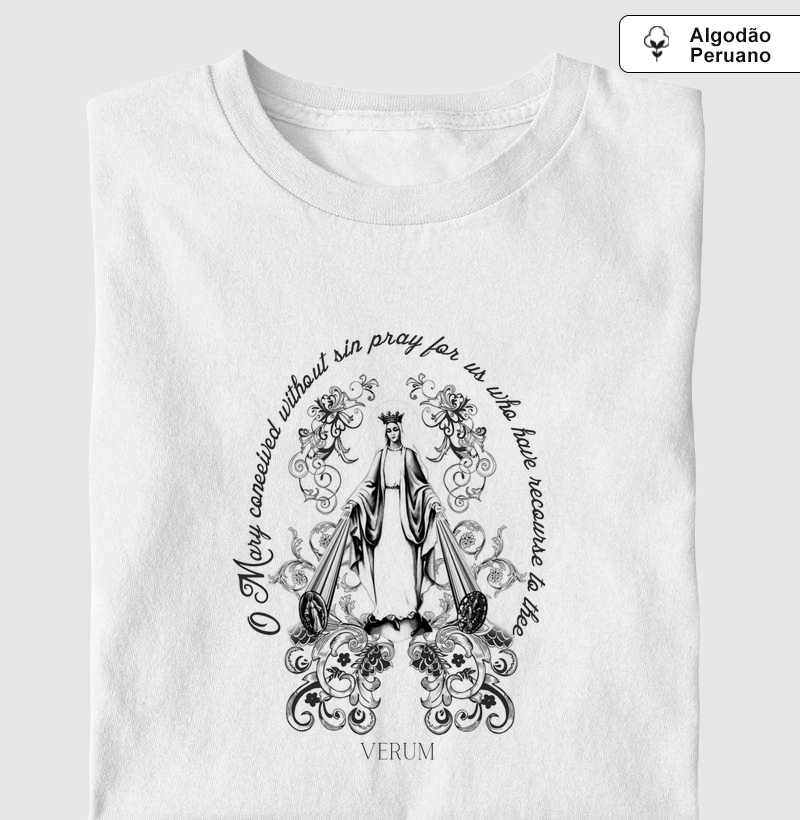 Camiseta Algodão Peruano Medalha P&B