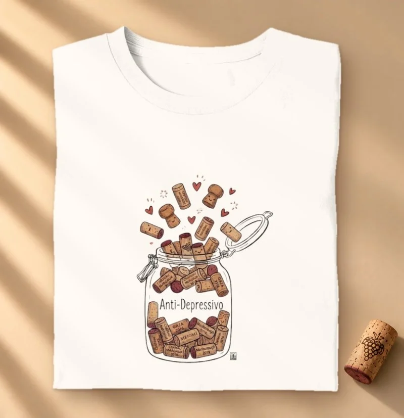 Camiseta Vinho - Pote Anti-Depressivo