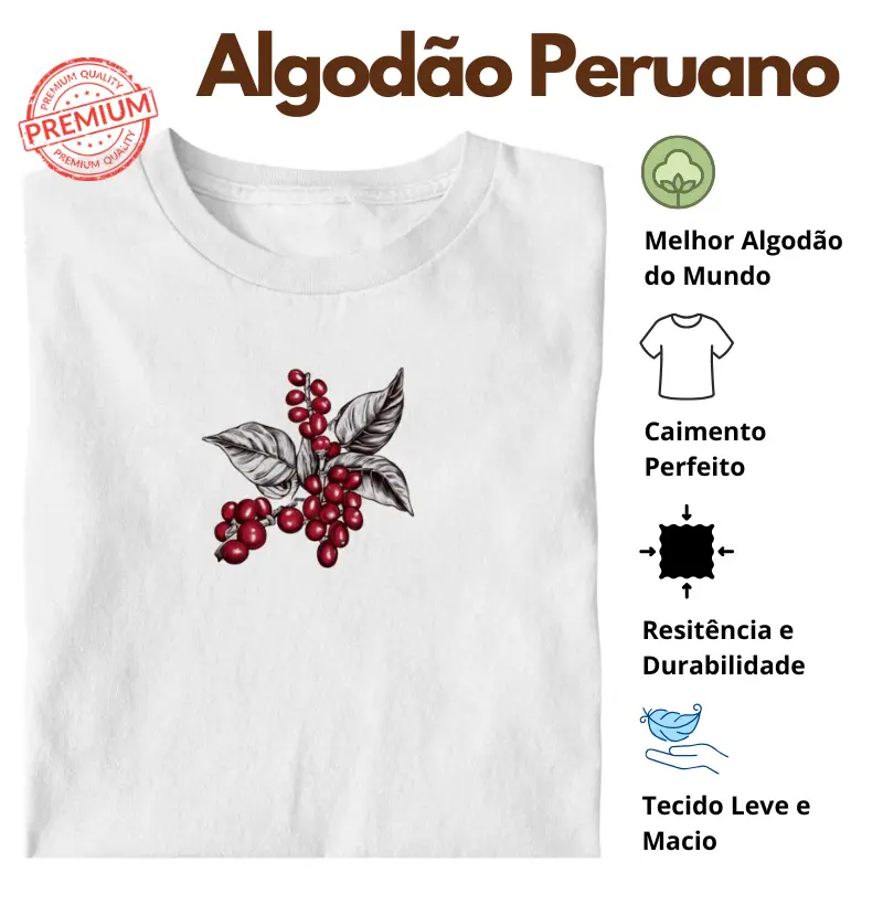 Camiseta Pé de Café Algodão Peruano