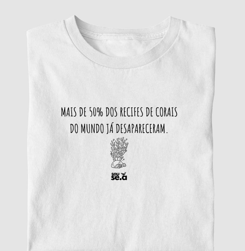 mais de 50% dos recifes de corais