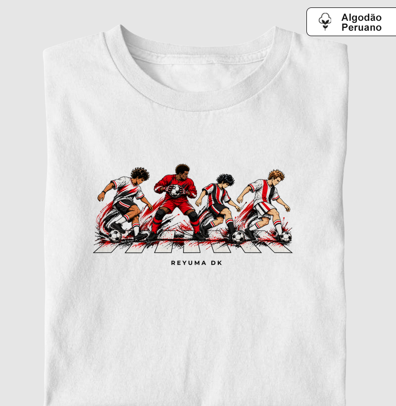 "Futebol Sem Fronteiras" - Futebol - Camiseta Algodão Peruano Masculina, Feminina e Babylook - Camiseta Algodão Peruano