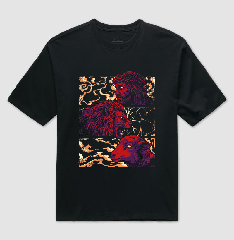 Jesus: Leão e Cordeiro - Camiseta Oversized