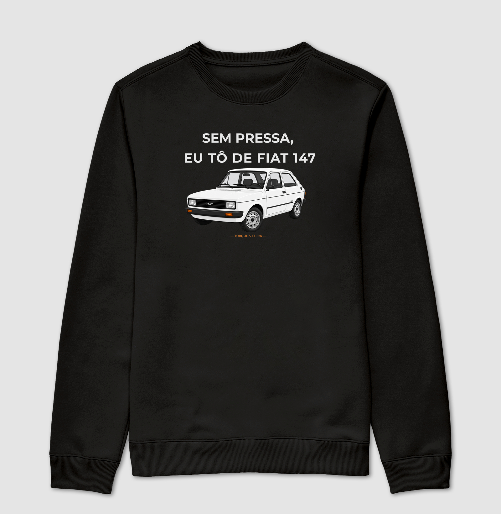 Sem pressa, eu tô de Fiat 147 Branco