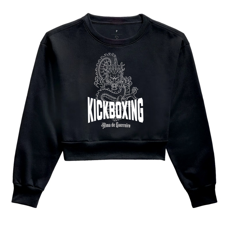 Cropped Moletom ADG Artes Marciais Kickboxing Dragon
