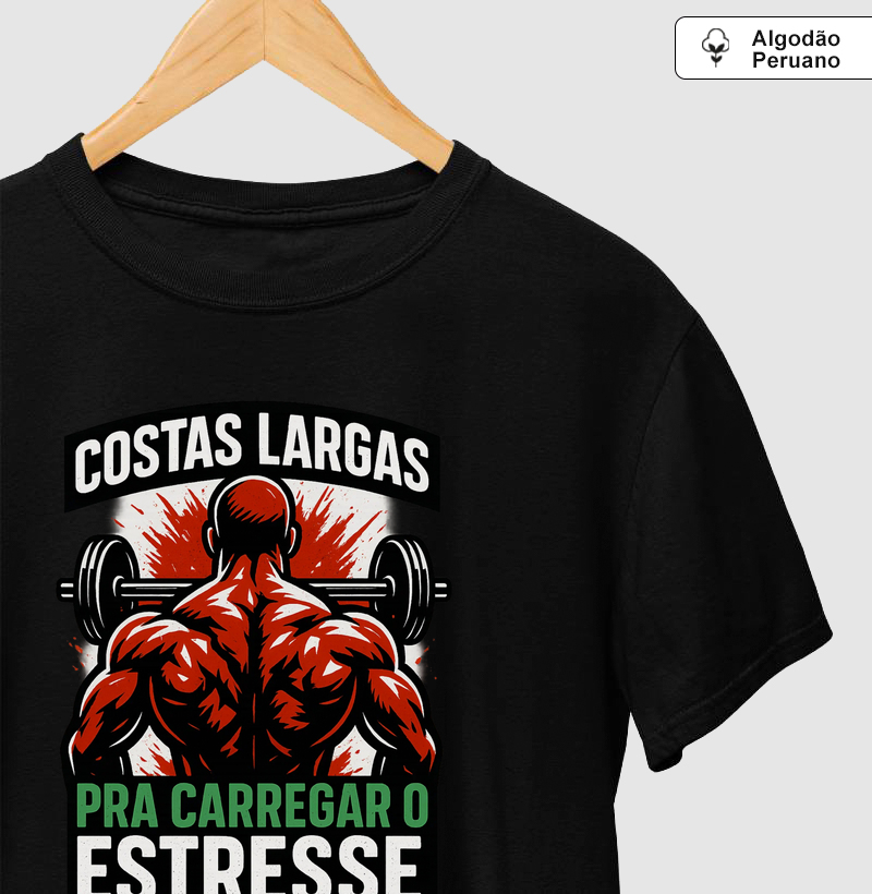 Costas largas pra carregar o estresse da semana