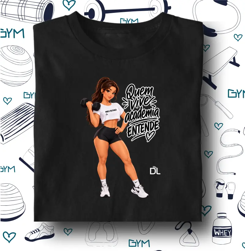 Vida de Academia - Camiseta Algodão Peruano