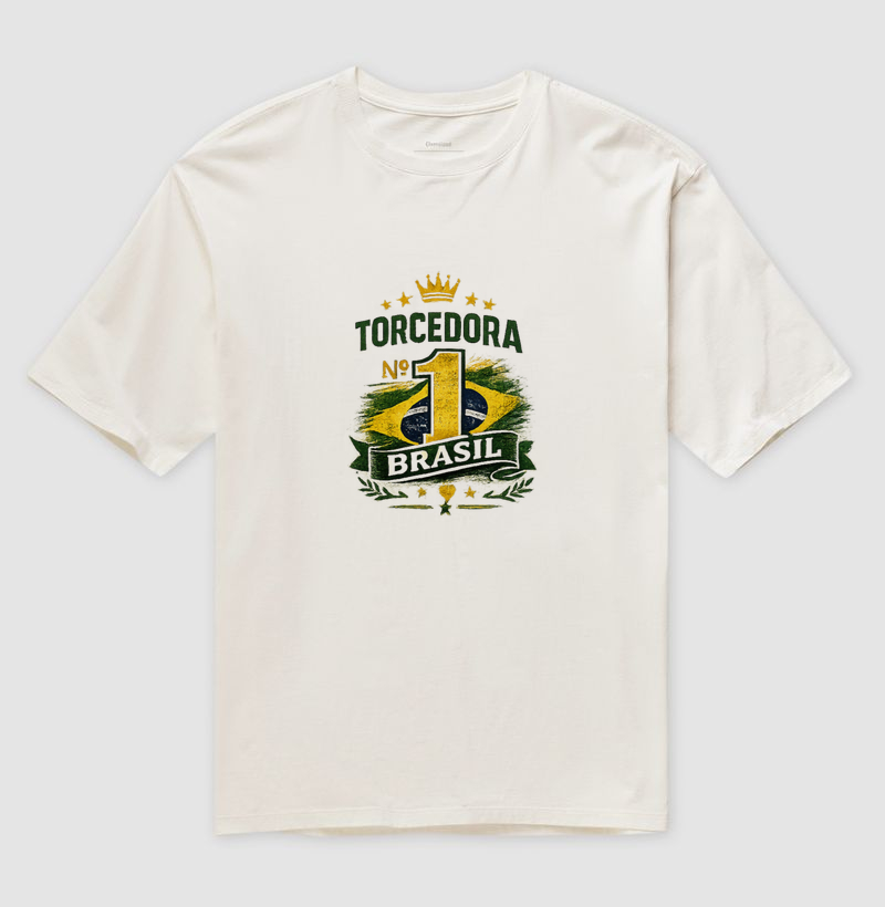 🇧🇷👑 Camiseta Torcedora Nº1 Brasil – A Rainha da Torcida Brasileira!