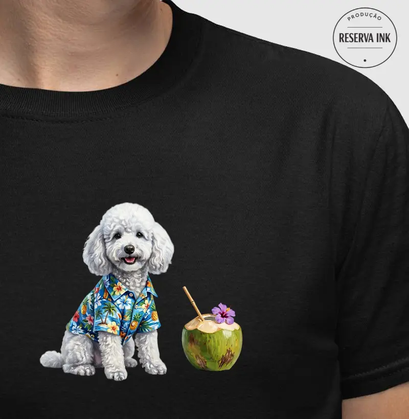 Poodle Branco - Férias