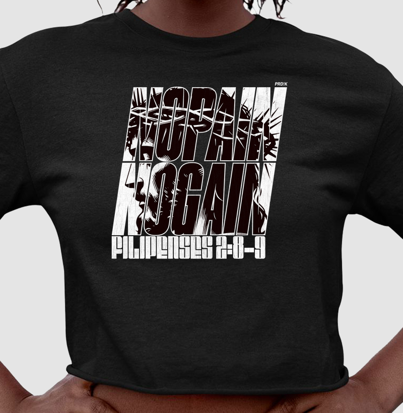 Cropped Algodão com Estampa - No Pain No Gain