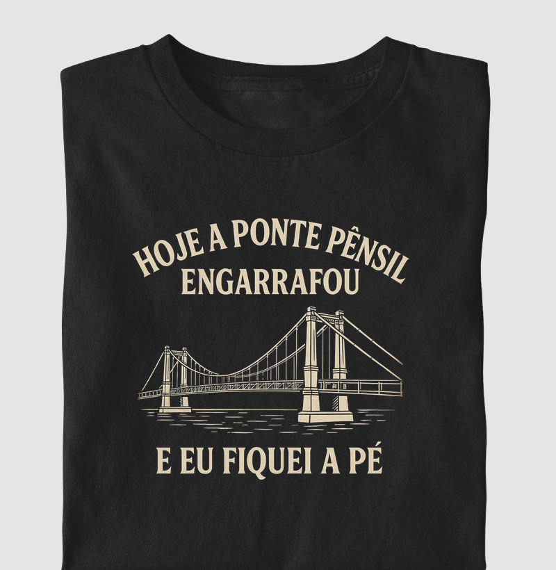 Hoje a Ponte Pênsil Engarrafou
