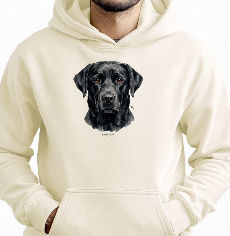 Cães - Labrador preto - Moletom Hoodie - Hoodie Moletom