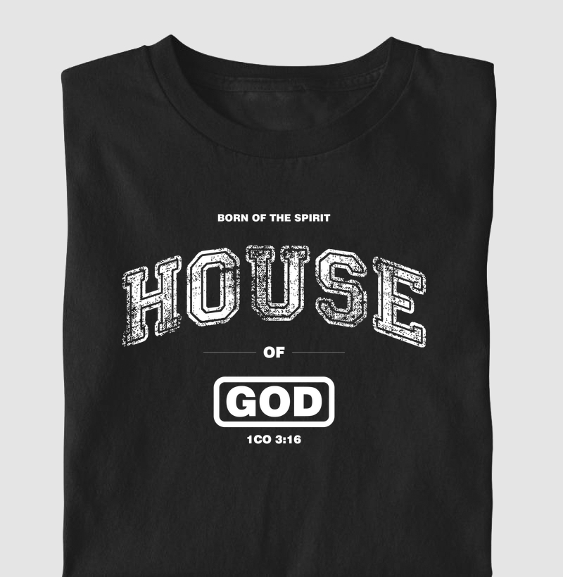 Camiseta Infantil Cristã House of God Casa de Deus