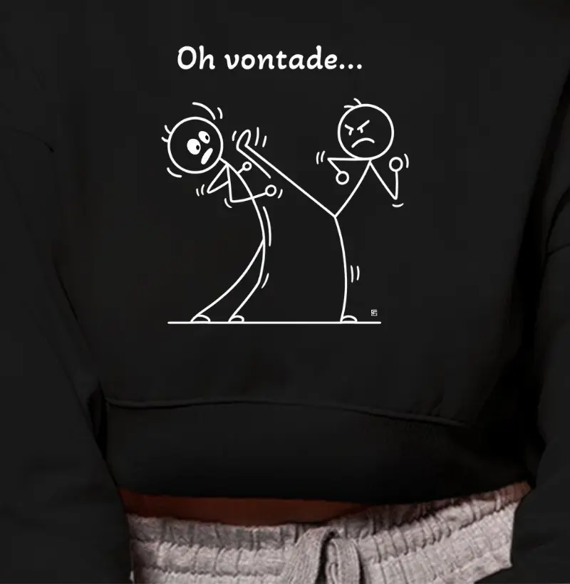 Cropped Moletom Oh, vontade