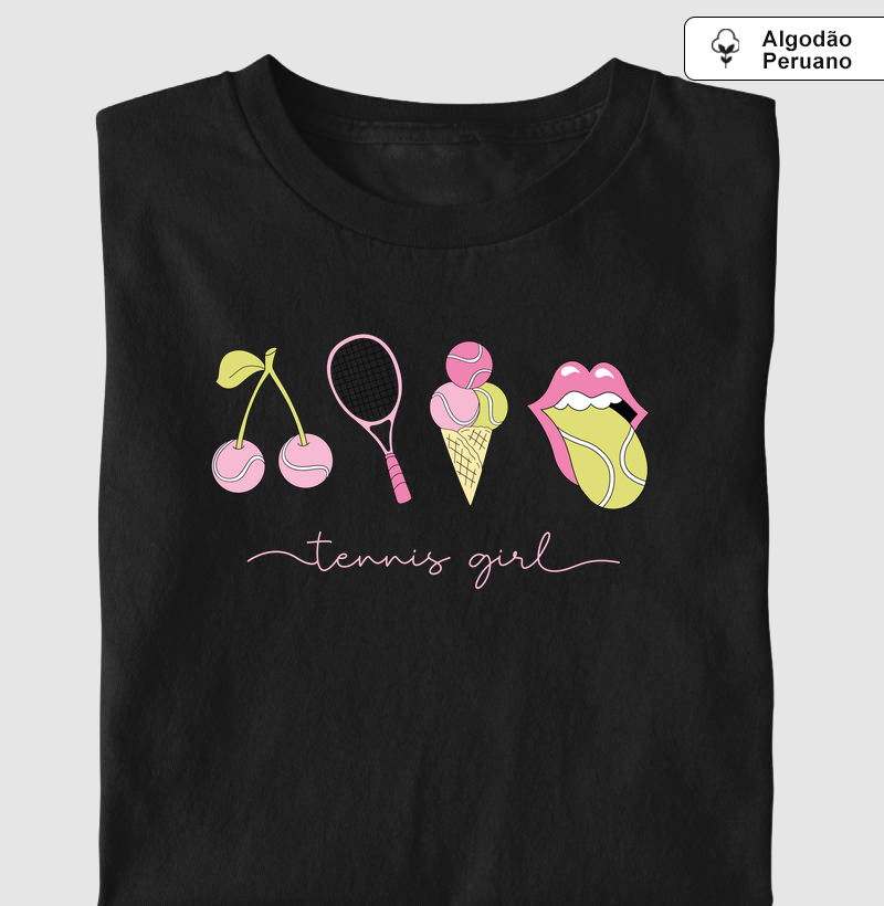 Tennis Girl - Camiseta Algodão Peruano