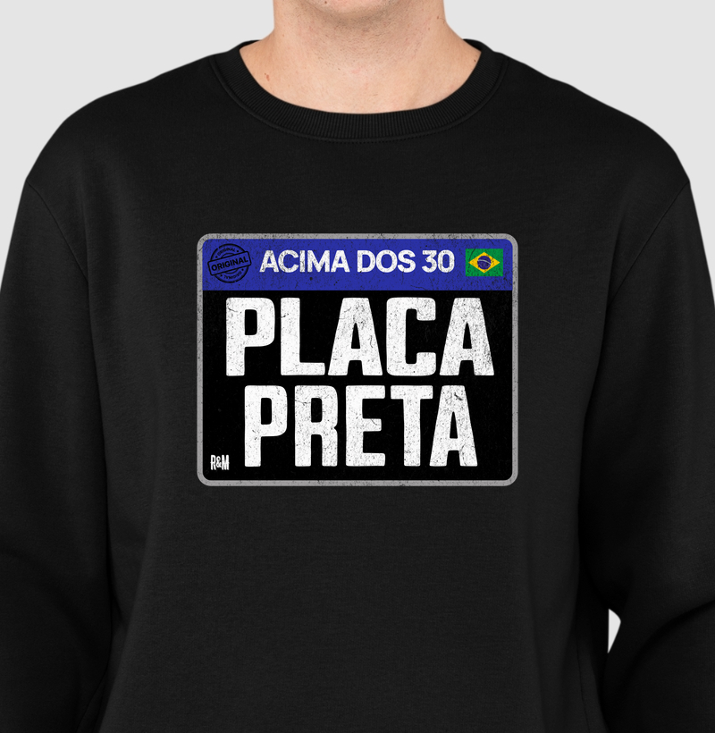 Acima dos 30Placa Preta