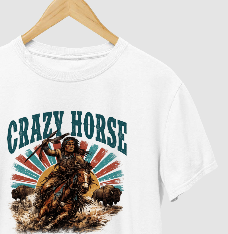 Camiseta Crazy Horse Vintage – Spirit of the Plains | Rustler South Co.