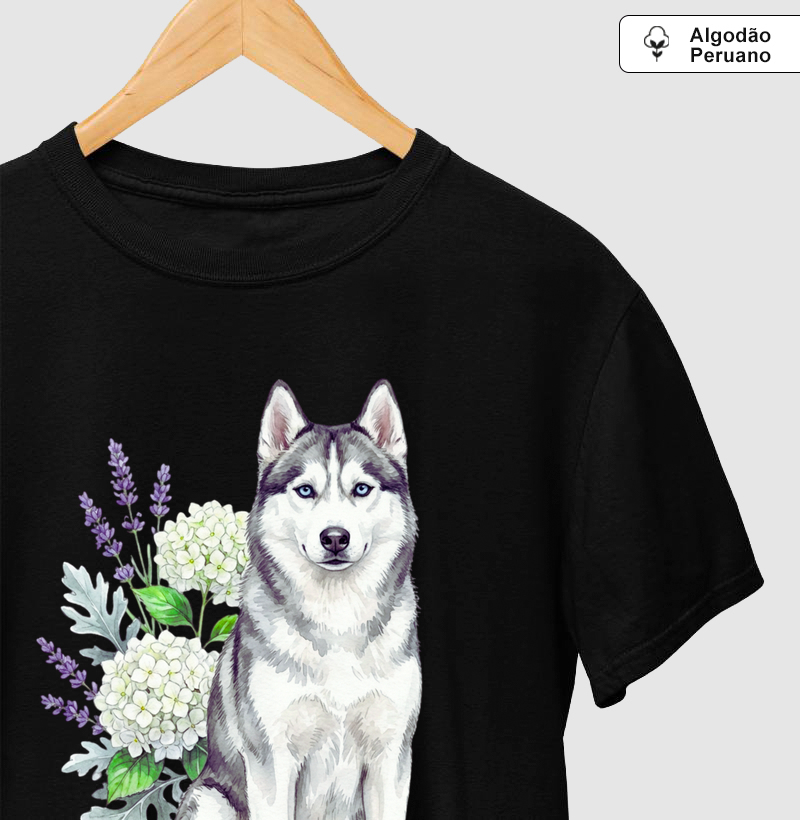 Husky Siberiano Floral Ártico