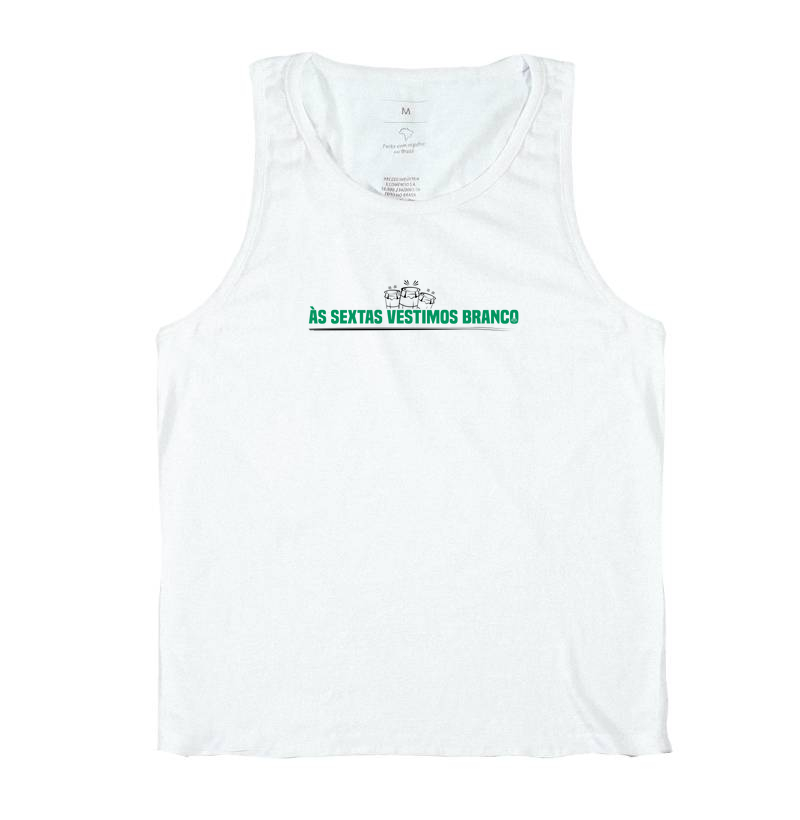 Às Sextas Vestimos Branco - Minimalista - Regata