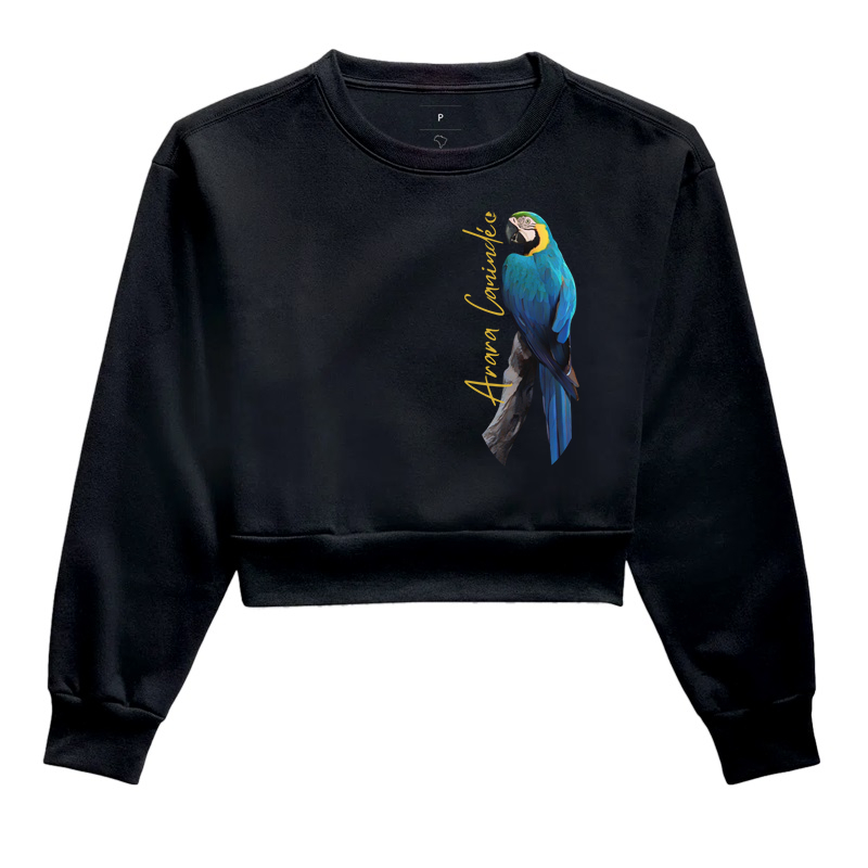 Cropped Moletom Arara Canindé