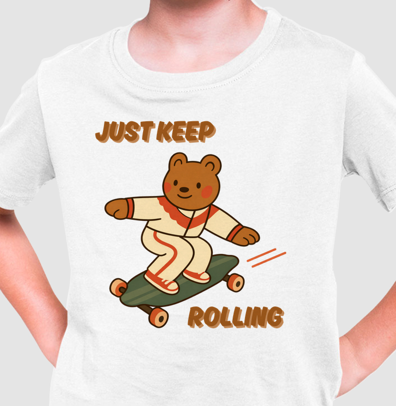 Camiseta Just Keep Rolling