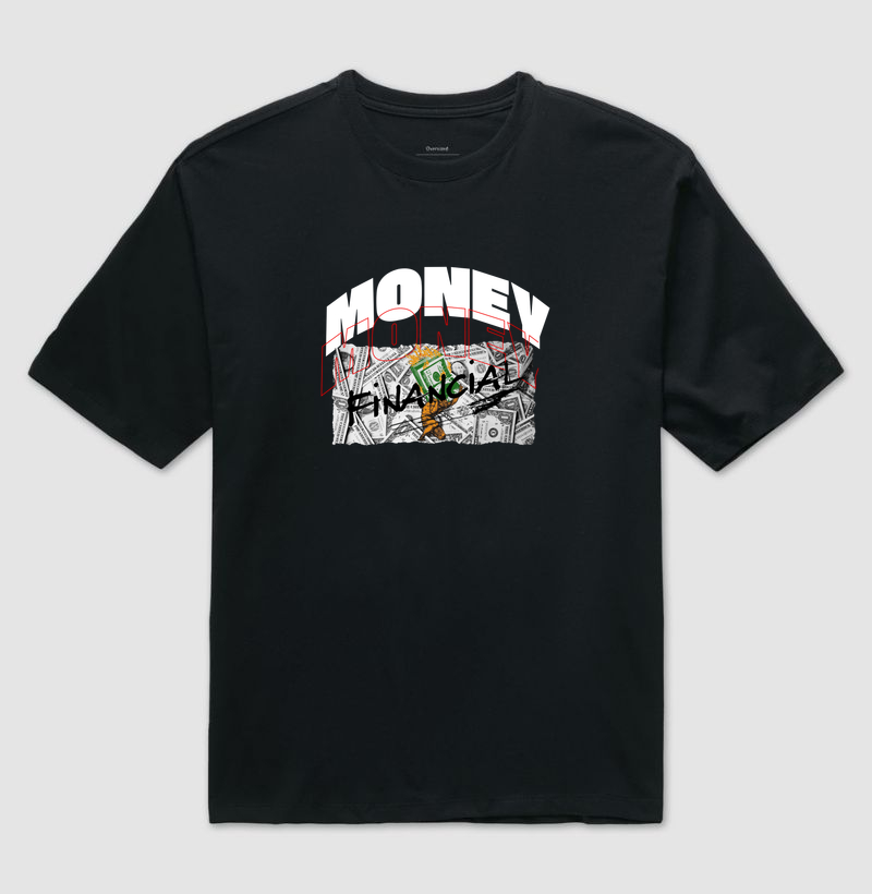 Camiseta Oversized MONEY Algodão Premium