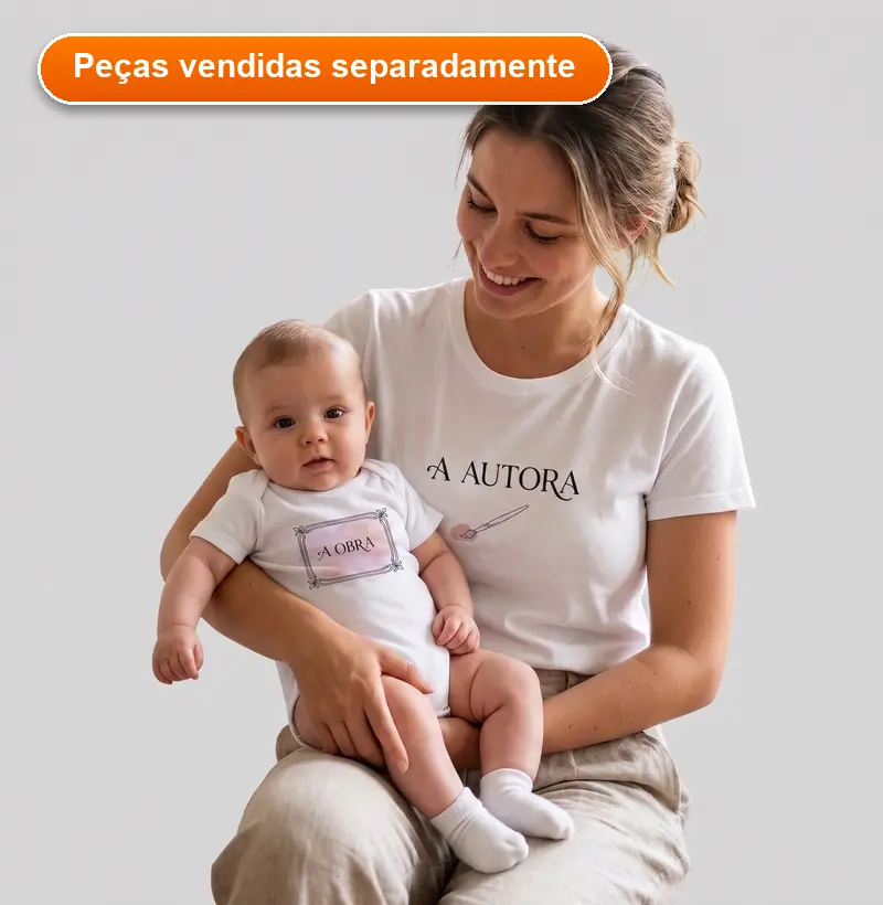 A Autora - Blusa Feminina Estampada -  Mãe e Filho(a)