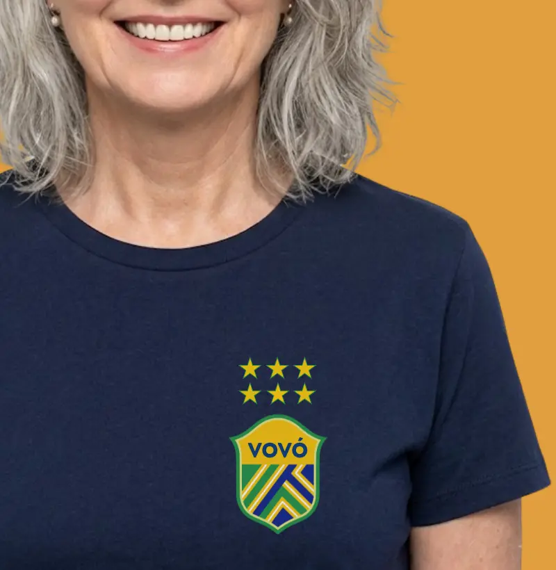Vovó Campeã - 6 estrelas - Camiseta